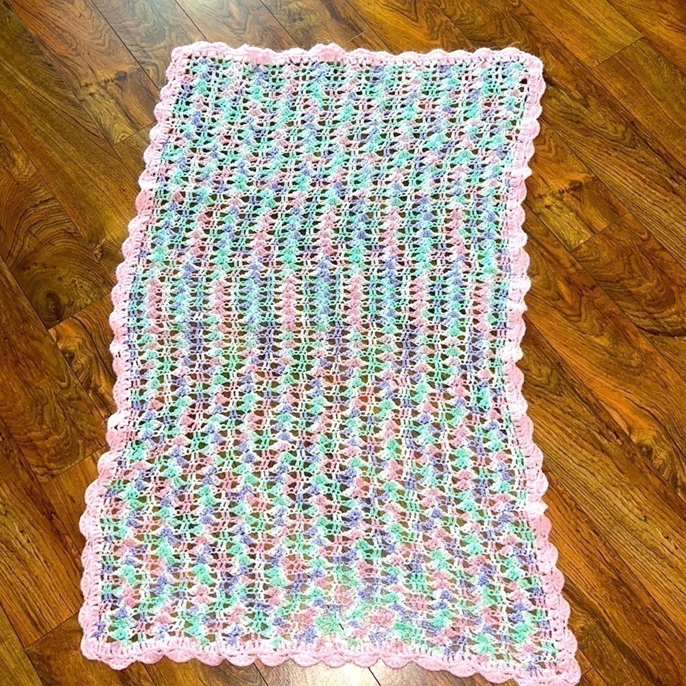 HANDMADE Crocheted Baby Blanket